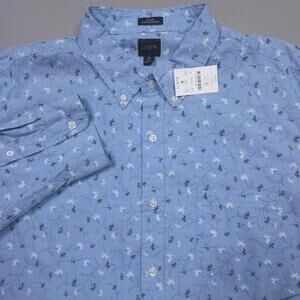 J.Crew Floral Slim Untucked Fit Casual Long Sleeve Button Down Shirt Preppy XL